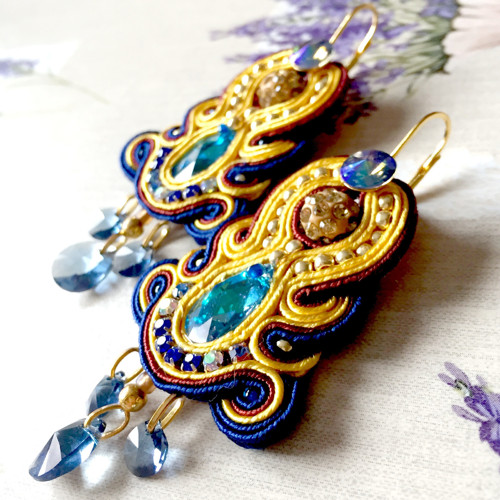 Soutache náušnice "Fantasy"