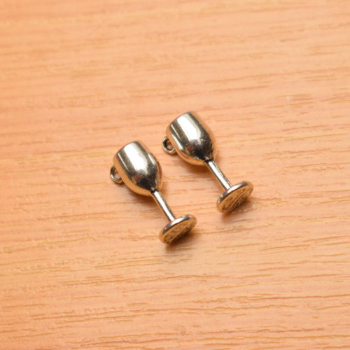 Číše - starostříbro - 16mm x 8mm - 2 kusy