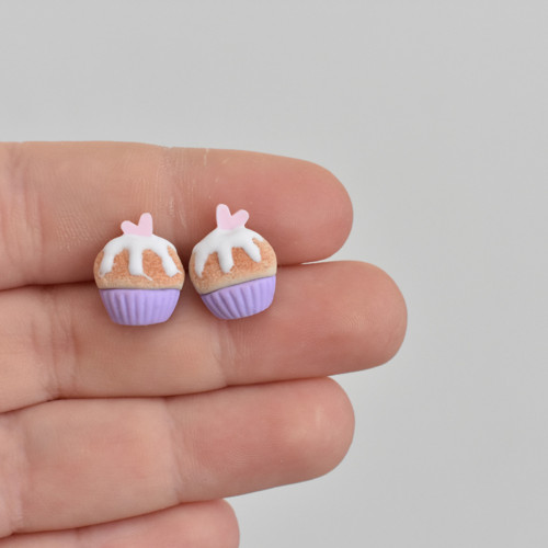 Cupcake náušnice - Chirurgická ocel — foto 1