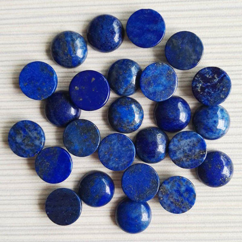Kulaté kabošony z lapis lazuli, přírodní modrý