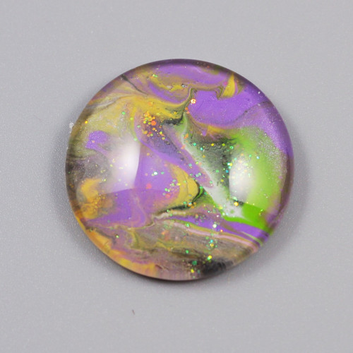 Kabošon: sklo, průměr 2,5 cm — foto 1