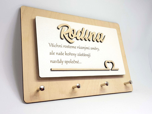 Věšák na klíče "Rodina"
