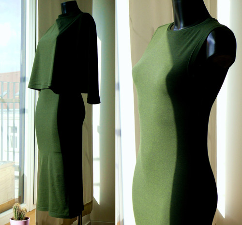 LoungeDress2Piece/BottleGreen