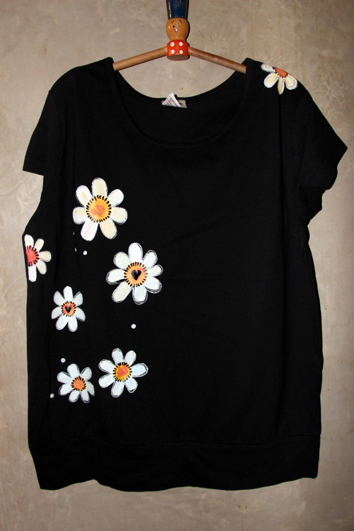 Malované triko KOPRETINOVÉ na obj. XS-XXL