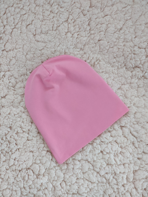 Dětská spadá čepička - baby pink