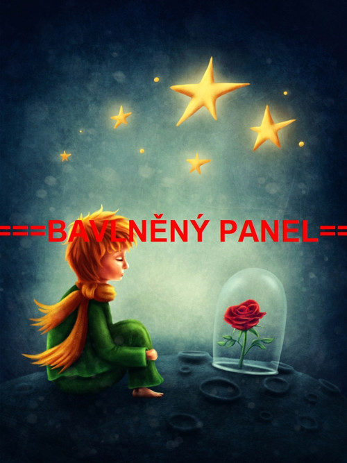 Bavlněný panel Malý princ 67x89 cm - skladem