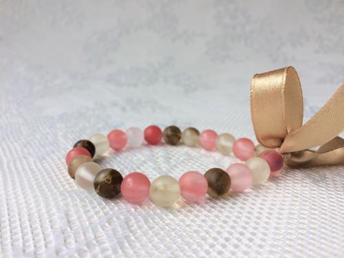 Romantický náramok Cherry Quartz