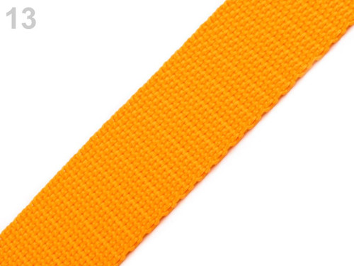 Popruh polypropylén š.20mm (5m) - oranžovožlutá