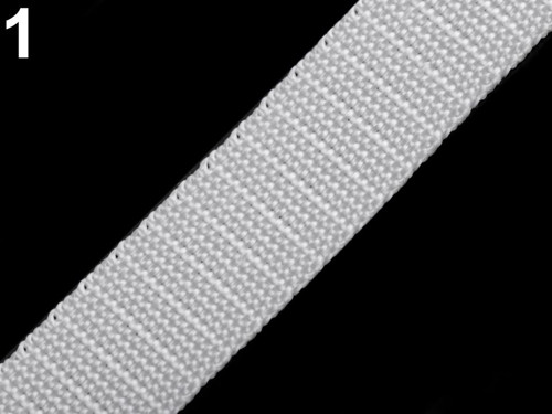 Popruh polypropylén š.20mm (5m) -bílá