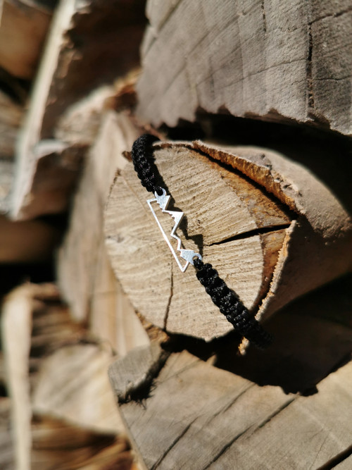 Shamballa náramek Hory - černý — foto 1
