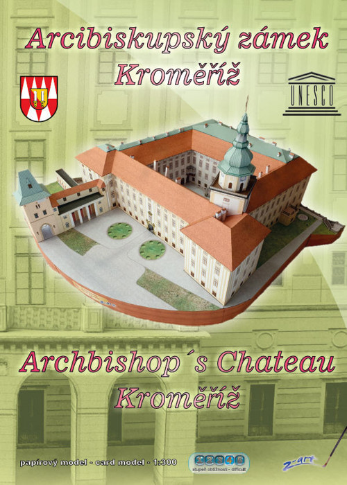 Papírový model - Arcibiskupský zámek Kroměříž