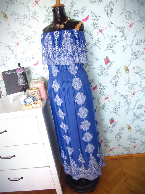 Boho šaty ala modrotisk — foto 1