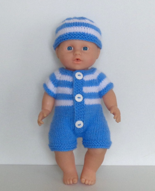 Modré body na panenku 30 cm
