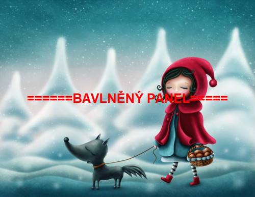 Bavlněný panel Červená karkulka 45x60 cm - skladem