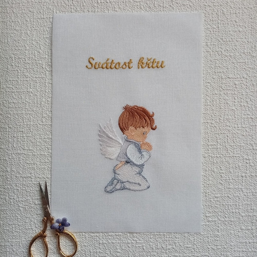 Andělíček ke křtu - panel JEDINÝ KUS — foto 1