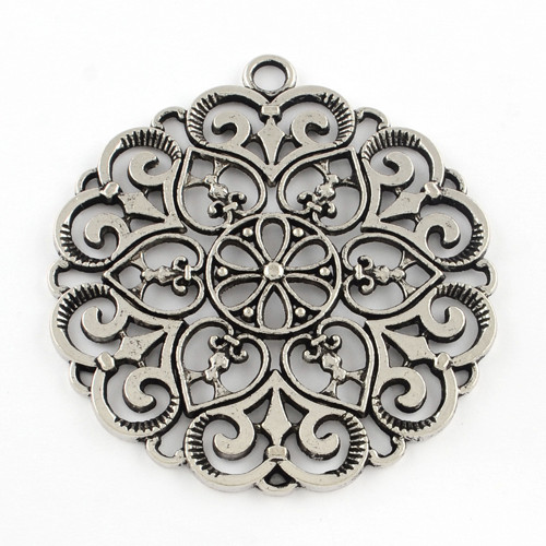 Kruhový filigrán 67x61mm, starostříbro