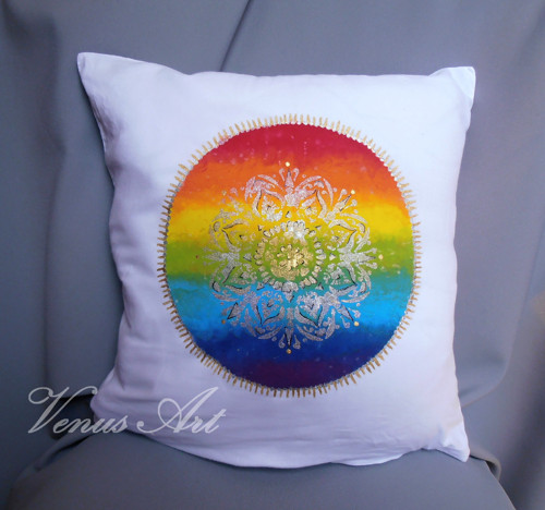 Dekorační polštář 38x38cm - čakry SLEVA 20%