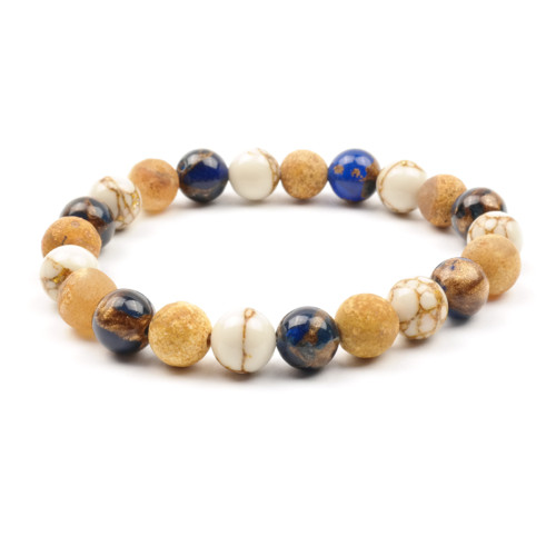 Náramek jaspis Cloisonne Blue achát