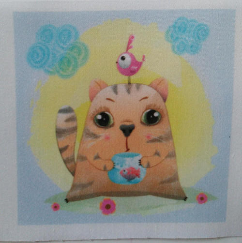 Bavlněná látka - panel 10 x 10 cm
