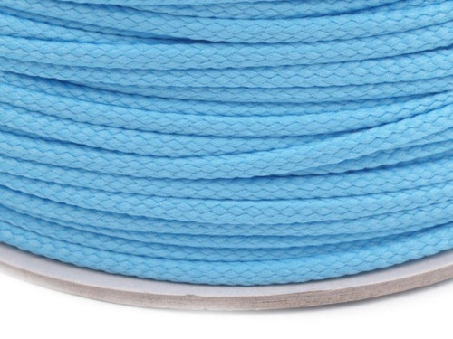 Oděvní šňůra PES 4 mm (5m) - modrá