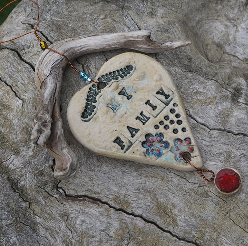 Závěs driftwood srdce — foto 1