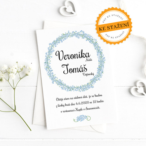 Svatební oznámení - Pomněnky (PDF)
