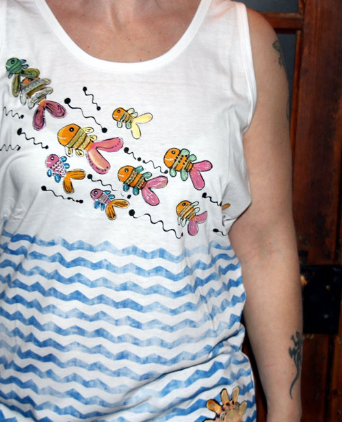 Tílko dámské RYBY , vel. XXL/XXXL SKLADEM