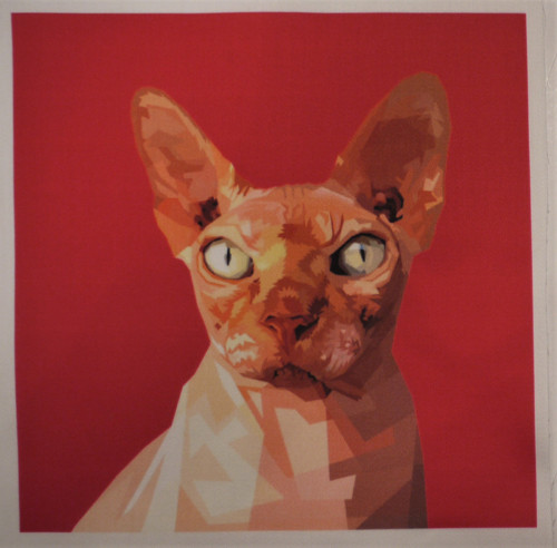 Bavlněná látka - panel 20 x 20 cm