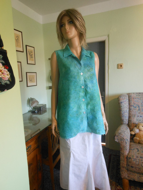 Lněná tunika, top, vel.40 — foto 1