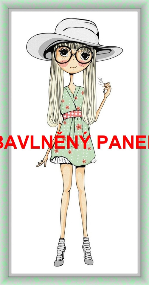 Bavlněná látka - panel 8x15 cm skladem