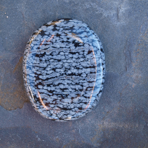 Obsidián vločkový,placka — foto 1