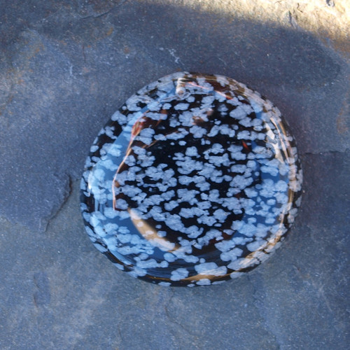 Obsidián vločkový,placka — foto 1