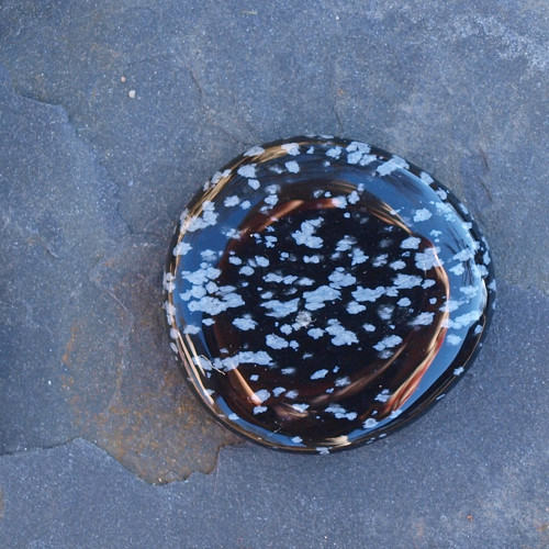 Obsidián vločkový,placka — foto 1