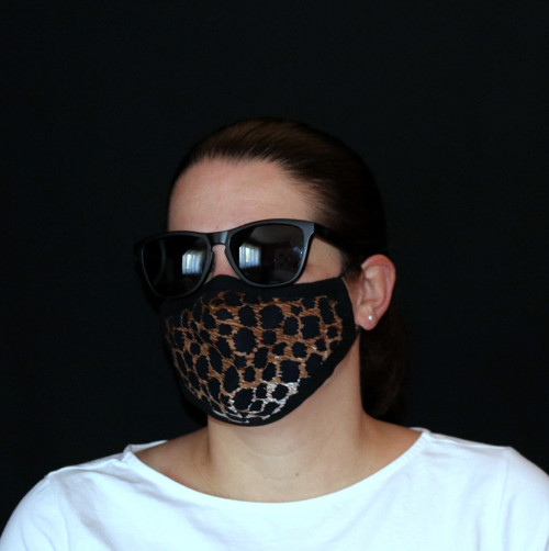 Rouška s kapsou a drátkem....leopard — foto 1