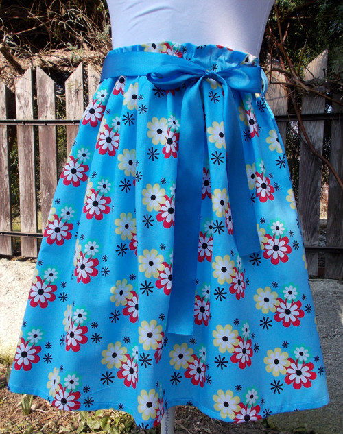 Blue with flowers