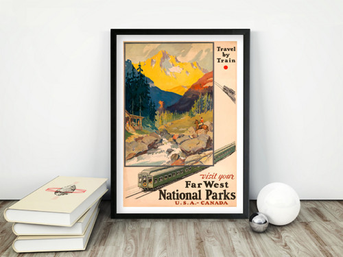 Vintage plakát Far West National Parks