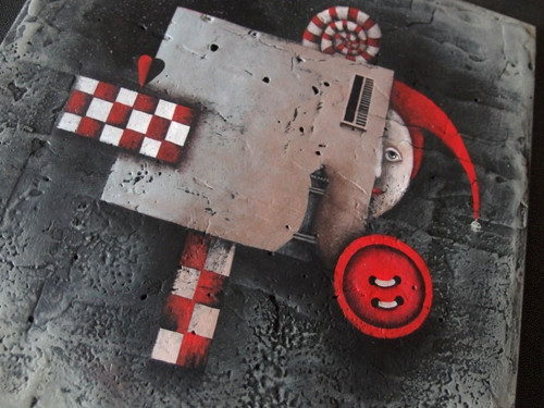 Šašek a královna (34x34) — foto 1