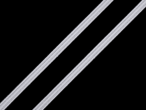 Plochá pruženka na roušky 5mm (10m) - white