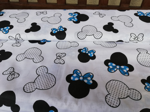 Metráž,modrá Minnie