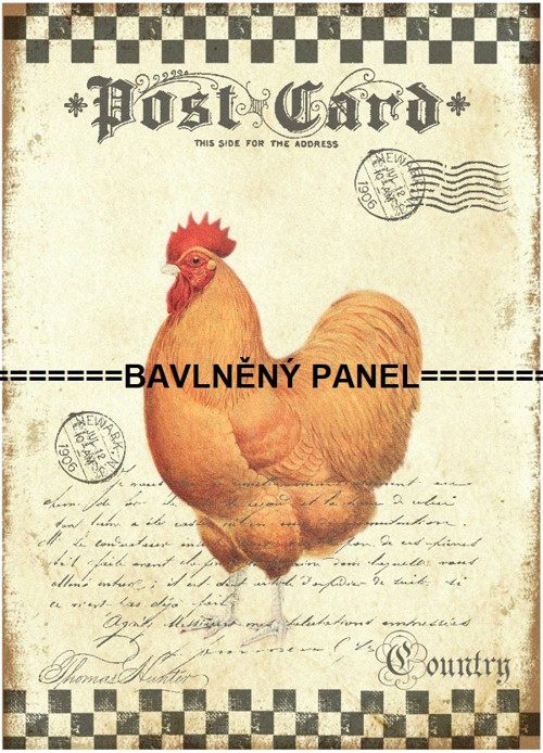 Bavlněný panel 14x20cm