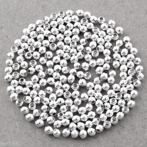 Stříbrné kuličky - průměr 2,2 mm, 100 kusů