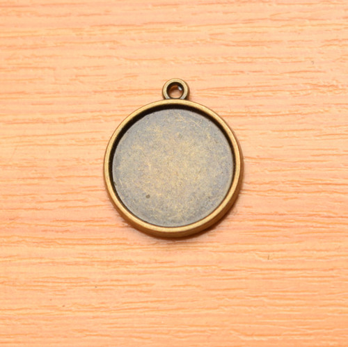 Přívěsek - lůžko - 18mm - starobronz