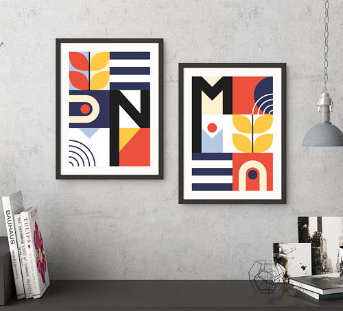 2 Plakáty - Geometrická abstrakce - Tisk i PDF