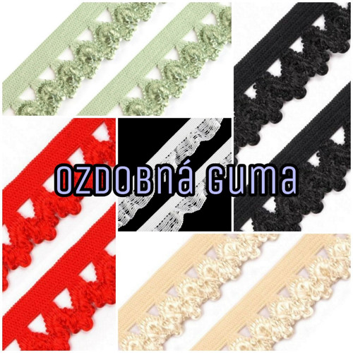 Ozdobná gumka na rúška