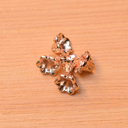 Kaplíky - rose gold - 10x5mm - 5 kusů