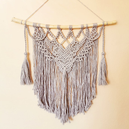 Větší šedostříbrné macramé — foto 1