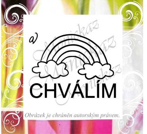 Chválím duha 263 a). Razítko.