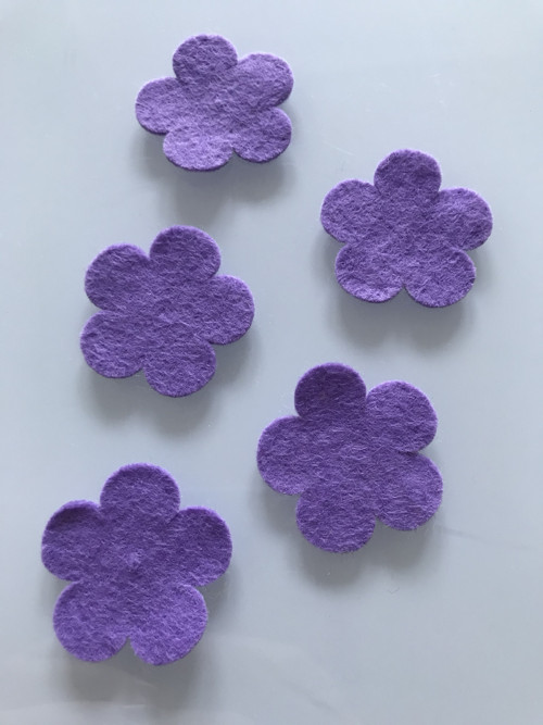 Filcová kytička 4cm - 5ks