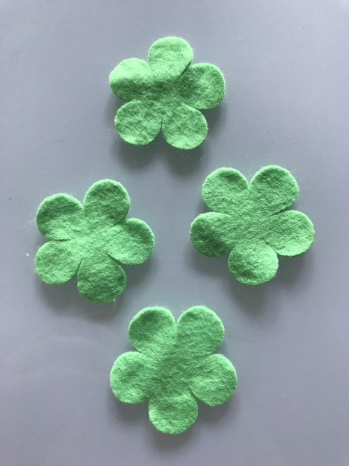 Filcová kytička 5cm - 4ks