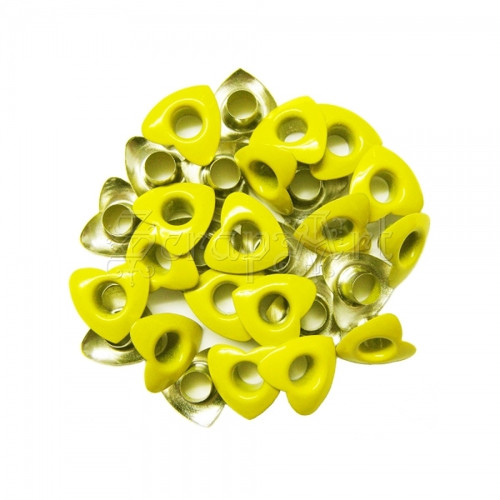 Průchodky - Eyelets Heart Yellow